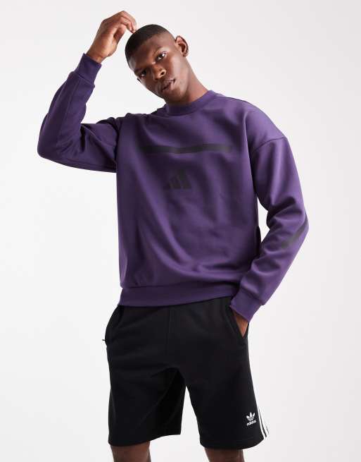 Sudadera color ciruela aurora Z.N.E. de adidas Originals 