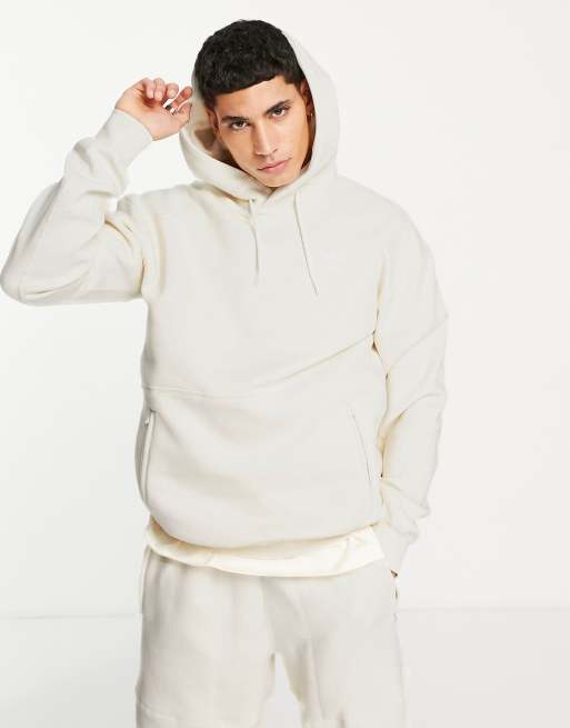 Sudadera color crema con capucha adicolor Clean Classic de adidas Originals