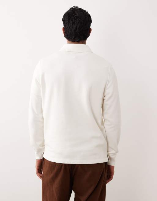 Sudadera color crema con cremallera corta de ASOS DESIGN, 3 de 5