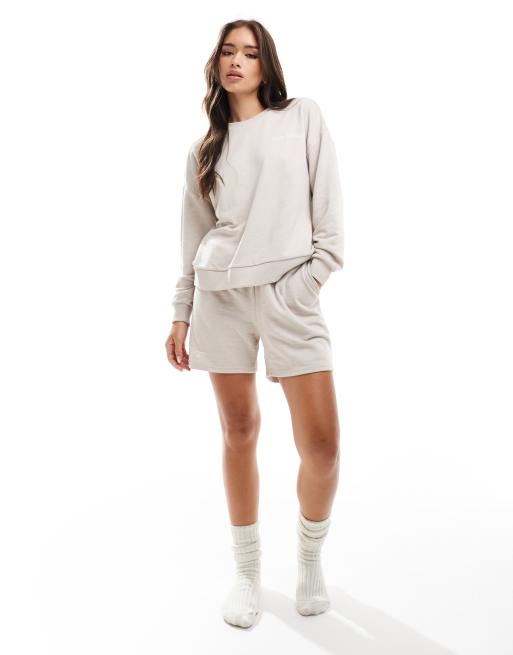 Sudadera color crema Mix & Match de PIECES