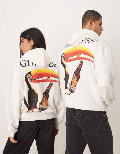 Sudadera color crema unisex holgada con capucha y estampado de Guinness de ASOS DESIGN, 4 de 4