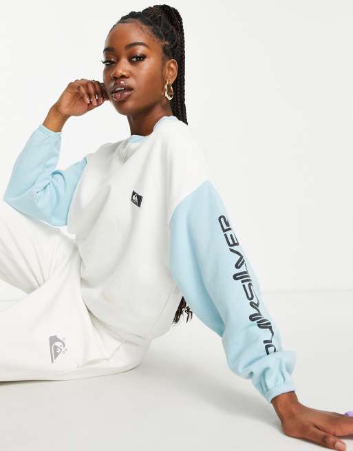 Sudadera color crema y azul Moon Horizons de Quiksilver