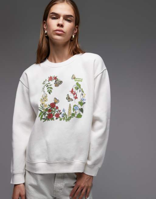 Sudadera color crudo con estampado floral Everyday de Levi's