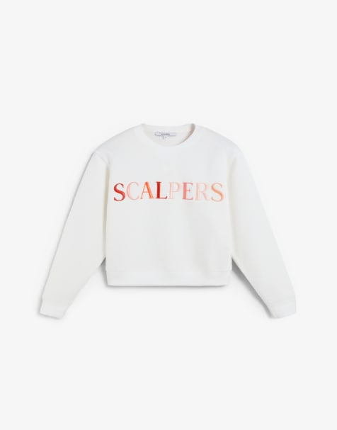 Sudadera color crudo con logo multicolor de Scalpers - view 1