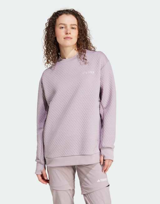 Sudadera color higo envejecido con cuello redondo Terrex Xploric de adidas