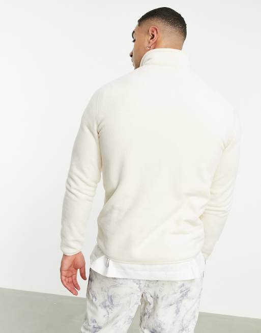 Sudadera color hueso de polar con media cremallera de ASOS DESIGN, 2 de 4