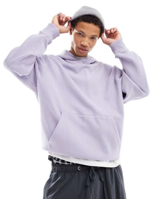 Sudadera color lavanda con capucha de COLLUSION