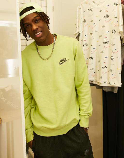 Sudadera color lima jaspeado Revival de Nike