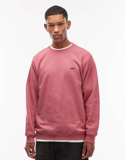 Sudadera color malva de corte suelto con logo en la parte izquierda del pecho de Vans