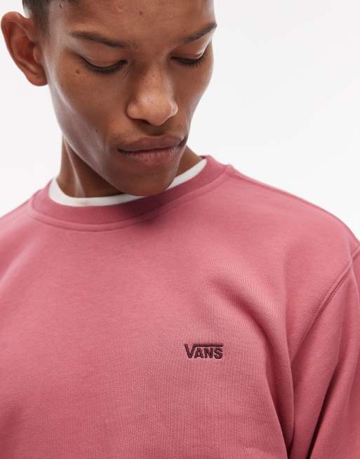 Sudadera color malva de corte suelto con logo en la parte izquierda del pecho de Vans, 5 de 5