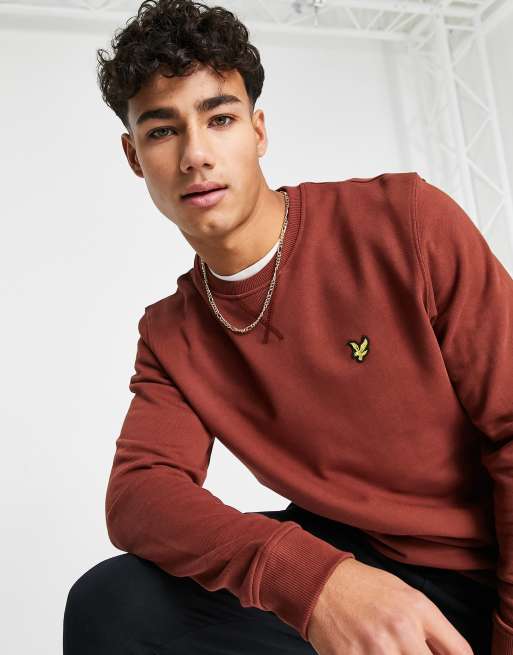 Sudadera color óxido con cuello redondo de Lyle & Scott