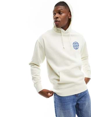 Sudadera color piedra con capucha y acabado lavado New Beginnings de New Look