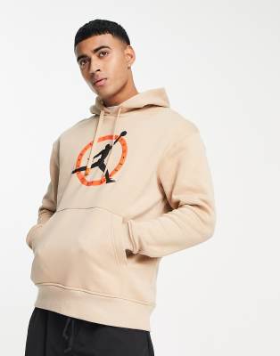 Sudadera color piedra con capucha y logo Jumpman de felpa de Jordan