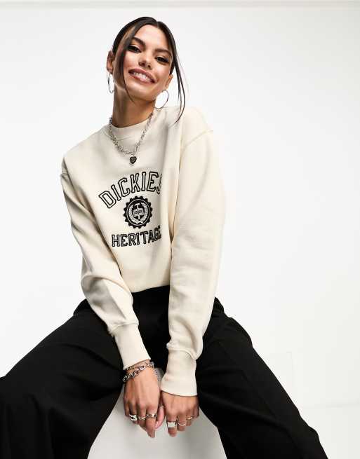Sudadera color piedra con diseño universitario Oxford de Dickies