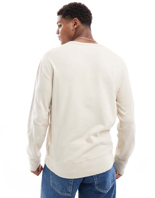 Sudadera color piedra con logo de felpa rizada Icon de Polo Ralph Lauren