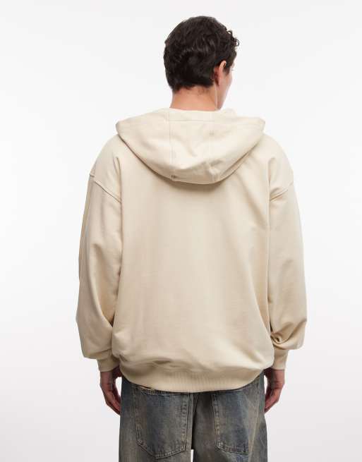 Sudadera color piedra desértica extragrande con capucha y cremallera Essential de The North Face, 5 de 5