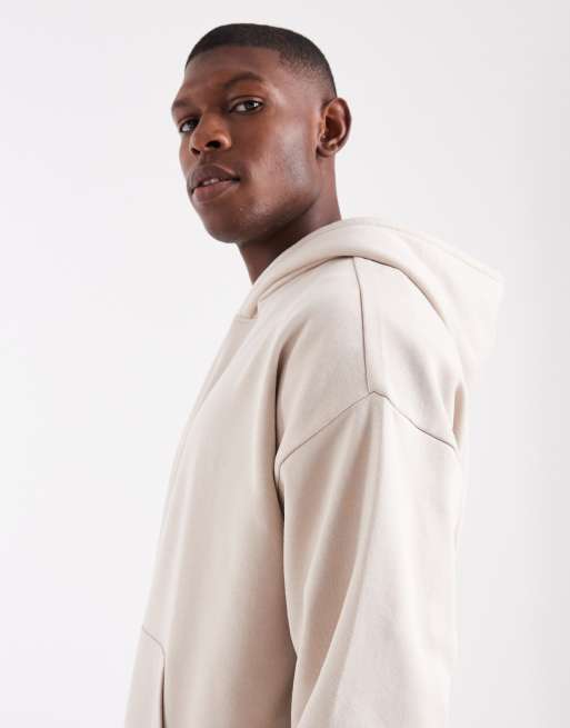 Sudadera color piedra extragrande con capucha de New Look, 4 de 5