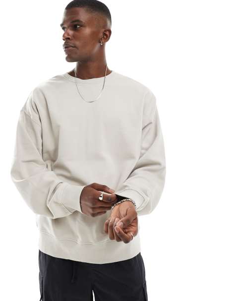 Sudadera color piedra extragrande de New Look - view 1