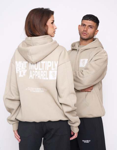 Sudadera color piedra seneca extragrande con capucha y cremallera Coach de Multiply Apparel - view 1