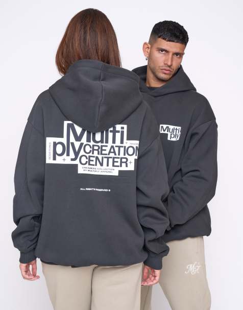 Sudadera color refresco negro extragrande con capucha Billboard de Multiply Apparel - view 1