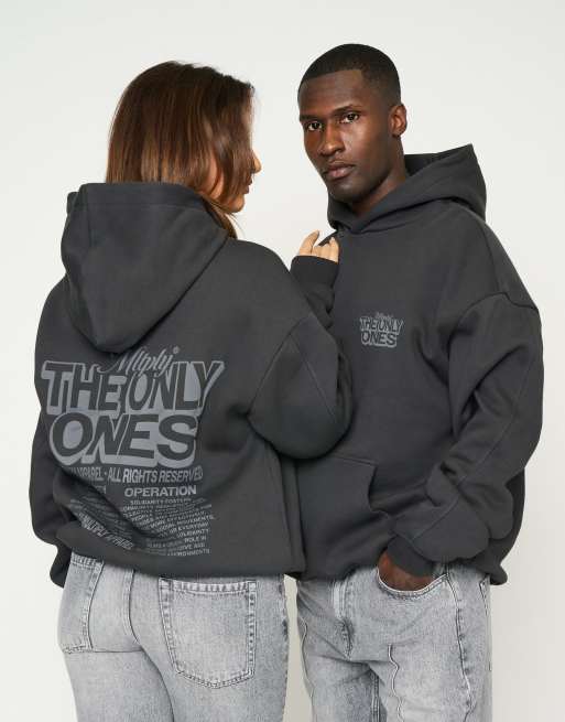 Sudadera color refresco negro extragrande con capucha Operation de Multiply Apparel