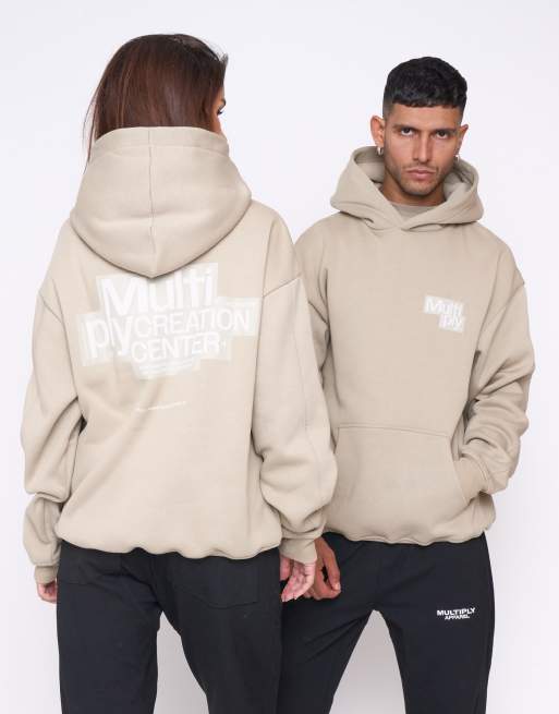 Sudadera color roca extragrande con capucha Billboard de Multiply Apparel