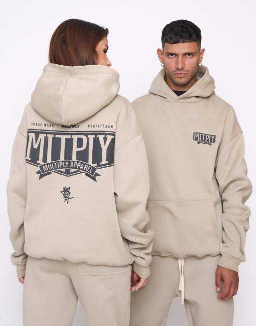 Sudadera color roca extragrande con capucha Membership de Multiply Apparel