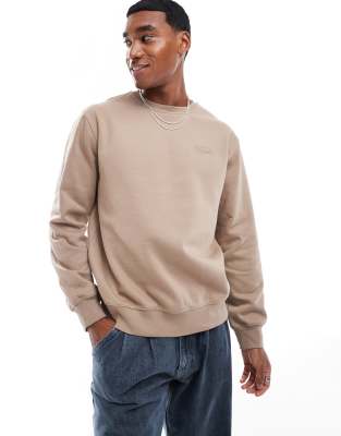 Sudadera color topo desértico con cuello redondo Core Basic II de Vans