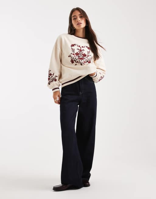 Sudadera con bordado estilo tapiz de Miss Selfridge, 3 de 4