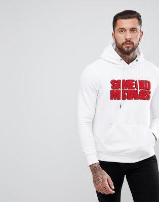 sudadera blanca bershka