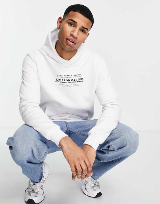Sudadera con capucha blanca Identity de Jameson Carter
