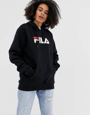 sudadera fila negra mujer