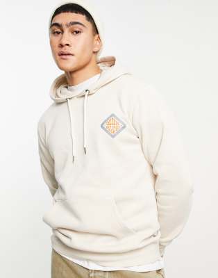 Sudadera con capucha color crema Lighter Years de Quiksilver