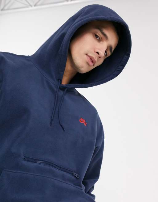 Sudadera con capucha de micropolar en azul de | ASOS