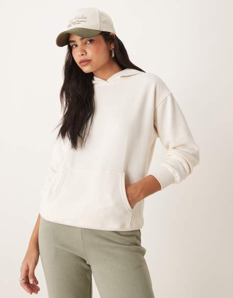 Sudadera con capucha en color hueso de New Look - view 1