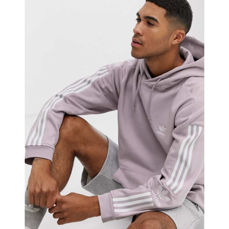 Esplendor Isaac Acumulación Sudadera con capucha en lila con logo de adidas Originals | ASOS