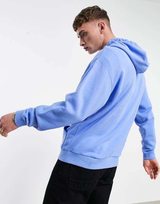 Sudadera con capucha extragrande en azul de ASOS DESIGN, 4 de 4