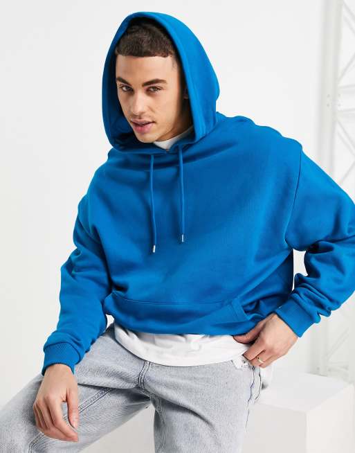 Sudadera con capucha extragrande en azul de ASOS DESIGN