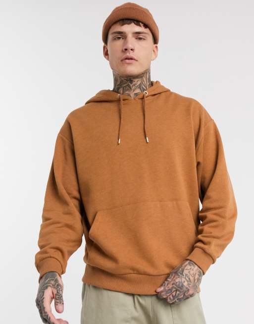 Sudadera con capucha extragrande en marrón marga de ASOS DESIGN