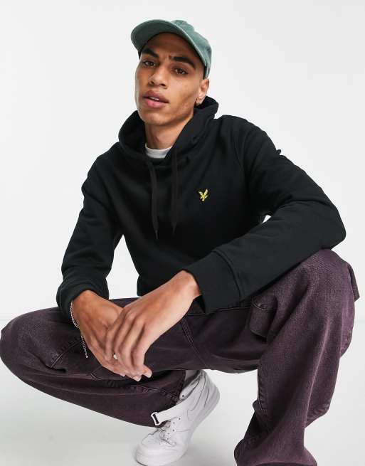 Sudadera con capucha sin cierres en negro de Lyle & Scott 