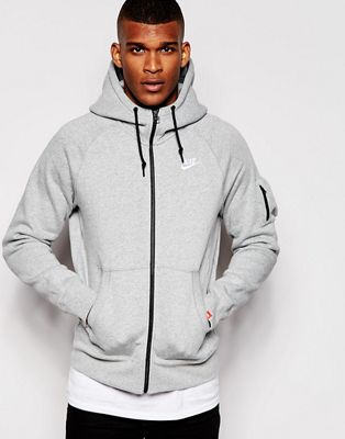 nike aw77 hoodie grey