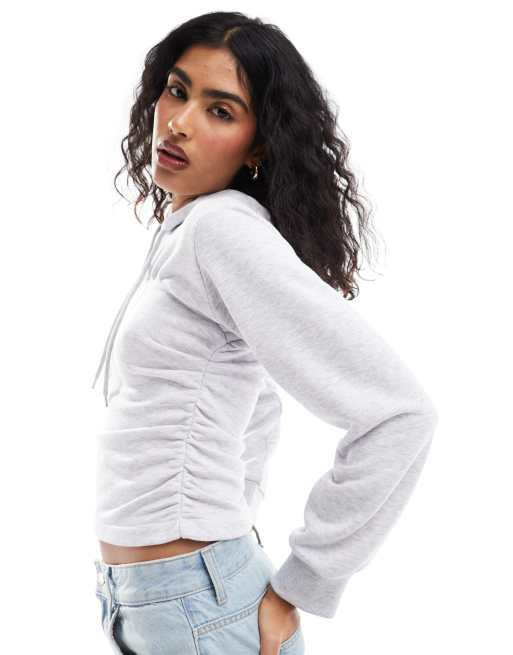 Sudadera con capucha y cintura tipo corsé de ASOS DESIGN