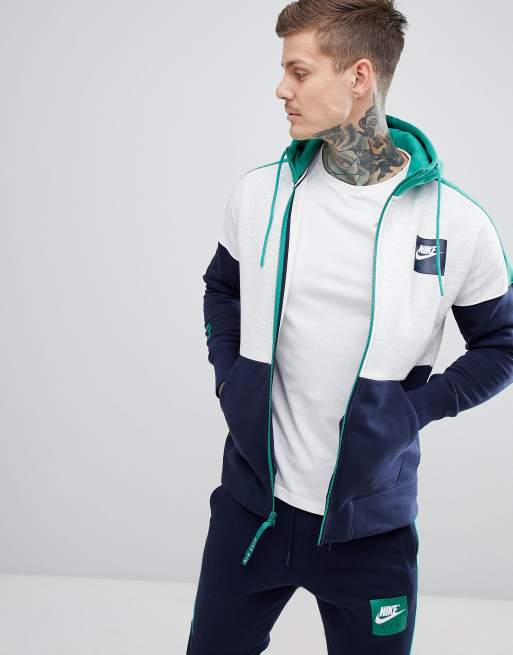 Conjunto de chándal completo con cremallera en azul marino para hombre Nike  Air