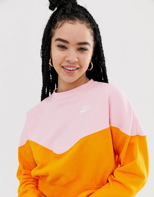 Nike sudadera heritage colour block top
