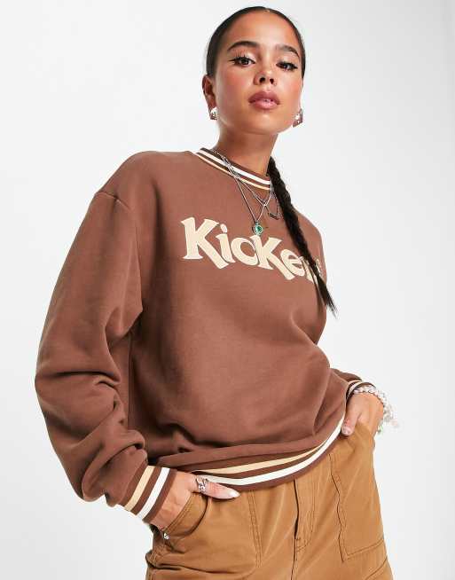 Sudadera con diseño universitario con logo bordado de Kickers