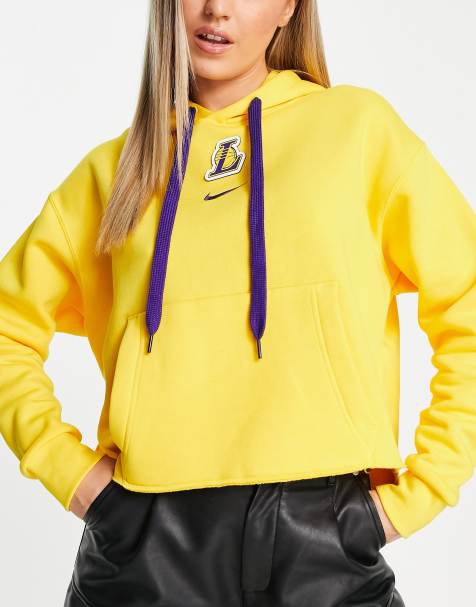 Sudadera corta amarilla con capucha y diseño de los LA Lakers de la NBA de Nike Basketball - view 1