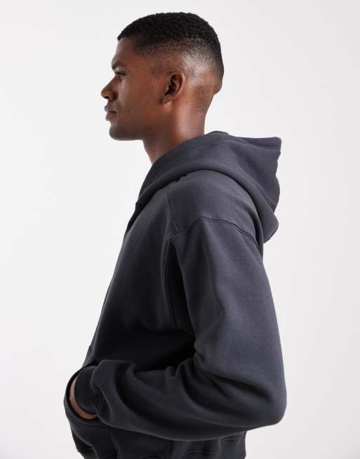 Sudadera corta negra con capucha y cremallera de Cotton On, 4 de 5