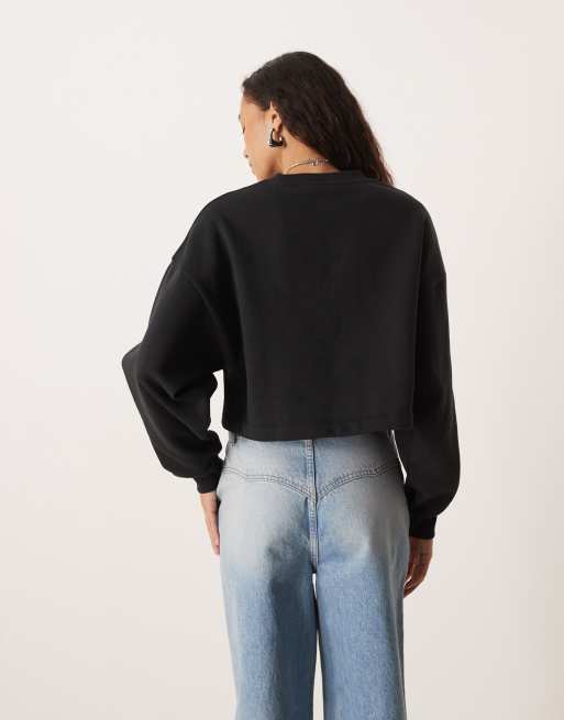 Sudadera corta negra extragrande de JJXX, 3 de 4