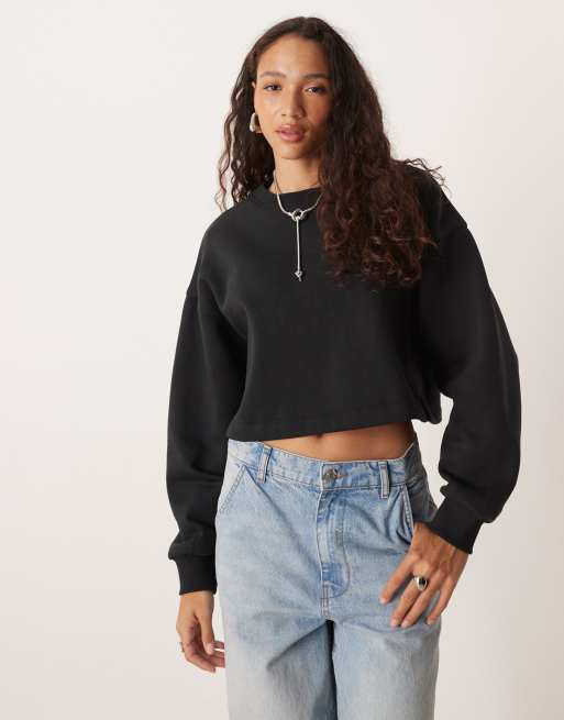 Sudadera corta negra extragrande de JJXX, 4 de 4