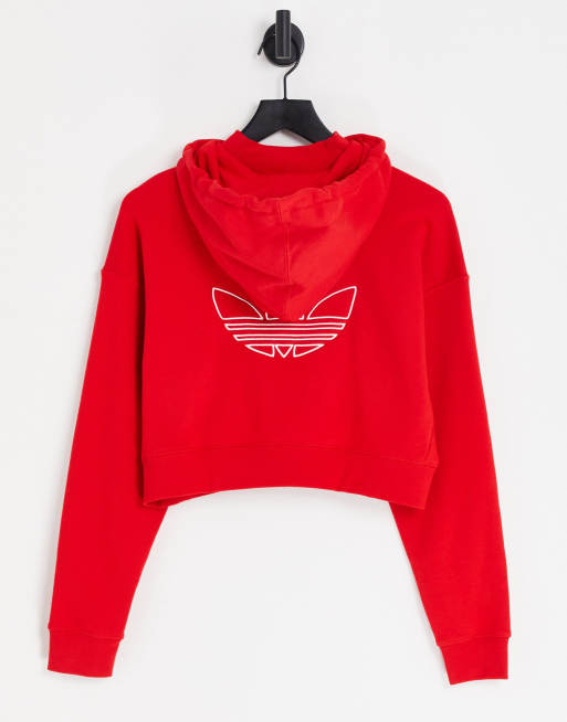 Sudadera corta roja new arrivals